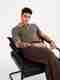 Snitch Men Beige Striped Polo Neck T-Shirt - Image 7