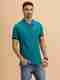 WROGN Men Solid Polo Neck Pure Cotton Grey T-Shirt - Image 7