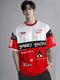wavixsports Men's Red Graphic Print Polyester T-Shirt - Image 6