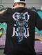 Wayup Men's Graphic Print Round Neck Black T-Shirt - Image 8