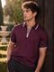 Men White Polyester Polo Neck T-Shirt - Image 7