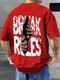 RUHZEEFA Men Graphic Print Round Neck Polycotton Black T-Shirt - Image 4