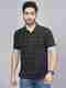 R.Code by The Roadster Life Co. Men Grey Striped Polo Neck T-Shirt - Image 7