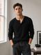 NetClick Men Beige Henley Neck T-Shirt - Image 6