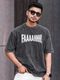 Men Colorblock Blue Cotton Blend T-Shirt - Image 7