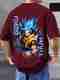 Dazzle Fashion Men's Maroon Cotton Blend Round Neck T-Shirt - Image 4