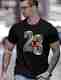 ABSTER Men Graphic Print, Typography Round Neck Pure Cotton Blue T-Shirt - Image 4