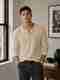 IMSA MODA Men Beige Henley Neck Polycotton T-Shirt - Image 6