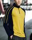 EyeBogler Men Grey, Yellow Zip Neck T-Shirt - Image 6