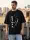 Thiva Men's Yellow Typography Polyester T-Shirt - Image 4