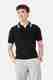 The Indian Garage Co. Men Striped Polo Neck Cotton Blend Blue T-Shirt - Image 2