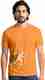 FUZER Men Solid Polo Neck Polyester Blue T-Shirt - Image 6