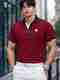 COMBRAIDED Men Maroon Polycotton Polo Neck T-Shirt - Image 7