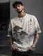 HADAR Men White Cotton Blend T-Shirt - Image 7