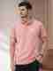 Ekom Men Beige Cotton Blend Polo Neck T-Shirt - Image 4
