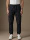 N AND J Men Solid Black Track Pants - Image 3