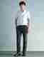 AuraArc Men Straight Fit Beige Cotton Blend Trousers - Image 2