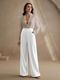 Trend Level Women Loose Fit White Cotton Blend Trousers - Image 4