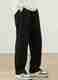 HUSTLEWELL Men Loose Fit Beige Cotton Blend Trousers - Image 2