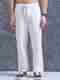METRONAUT Comfort Fit Men White Pure Linen Trousers - Image 7