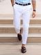 kayko Men White Cotton Trousers Regular Fit - Image 8