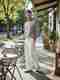SGStore Men White Lycra Blend Trousers - Image 5