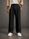Klossy Men Loose Fit Black Polyester Trousers - Image 8