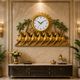 Nifsa store 70cm x 50cm Gold Wall Clock - Image 7