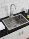 GLOXY Nano Stainless Steel Handmade Kitchen Sink with Integrated Waterfall and Pull-Down Faucets/Soap Dispenser/ 2-Drain Basket, Smart Sink 30x18x9 Inches Vessel Sink (Black) - Image 8