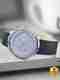 Titan Edge Quartz Silver Dial Blue Leather Strap Watch - Image 7