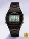 CASIO Vintage Black Dial Black Stainless Steel Band Digital Watch - For Men & Women D182 - Image 8
