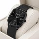 Piraso Square Dial Stainless Steel Case Silicone Strap Analog Watch - Image 3