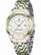 Lucifer Men's Silver Dial, Dual Tone Stainless Steel Band, Date Features, Foldover Clasp Analog Watch - For Men BOY-TST - Image 7