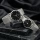 LOUIS DEVIN Black Silicone Strap Couple Analog Watch LDCM-BK083-BLK - Image 4