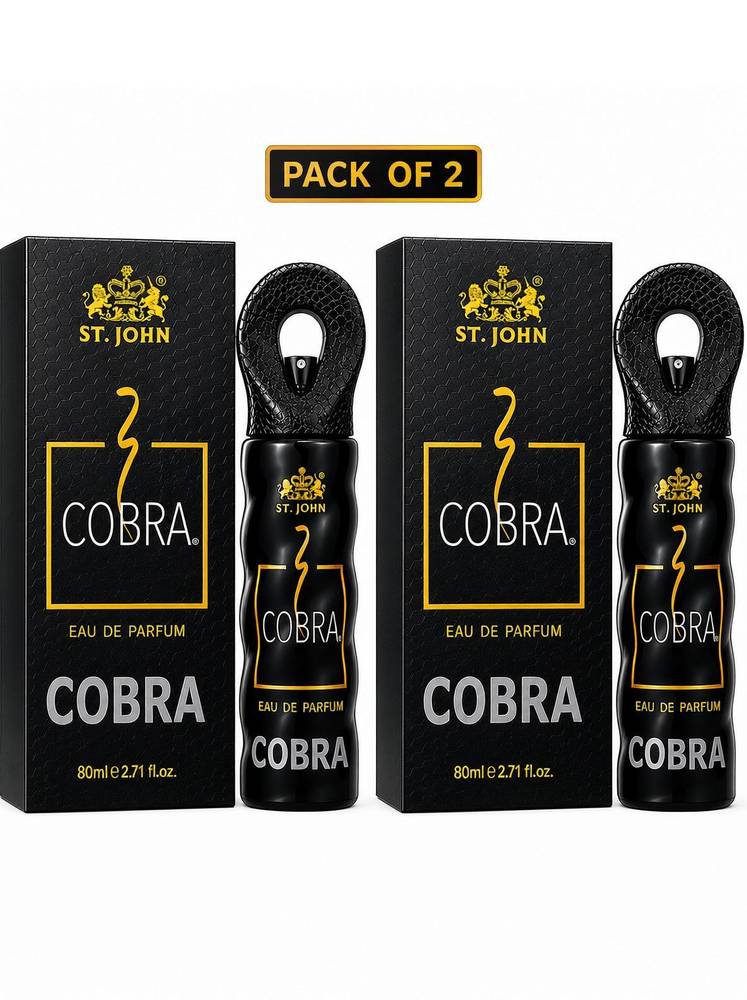 ST-JOHN Cobra Long Lasting Perfume |80 ML x 2 | For Men & Women (Pack Of 2) Eau de Parfum - 160 ml