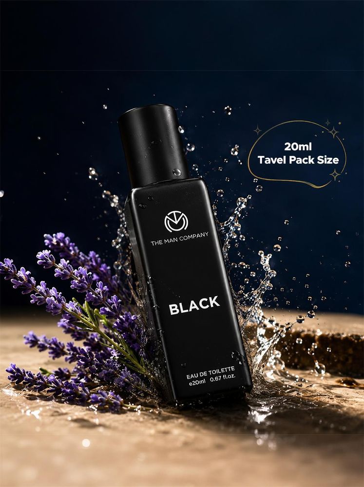 THE MAN COMPANY Black EDT Perfume For Men (Pack of 2, 50ml each) Long Lasting Perfume Body Spray Eau de Toilette - 100 ml For Men