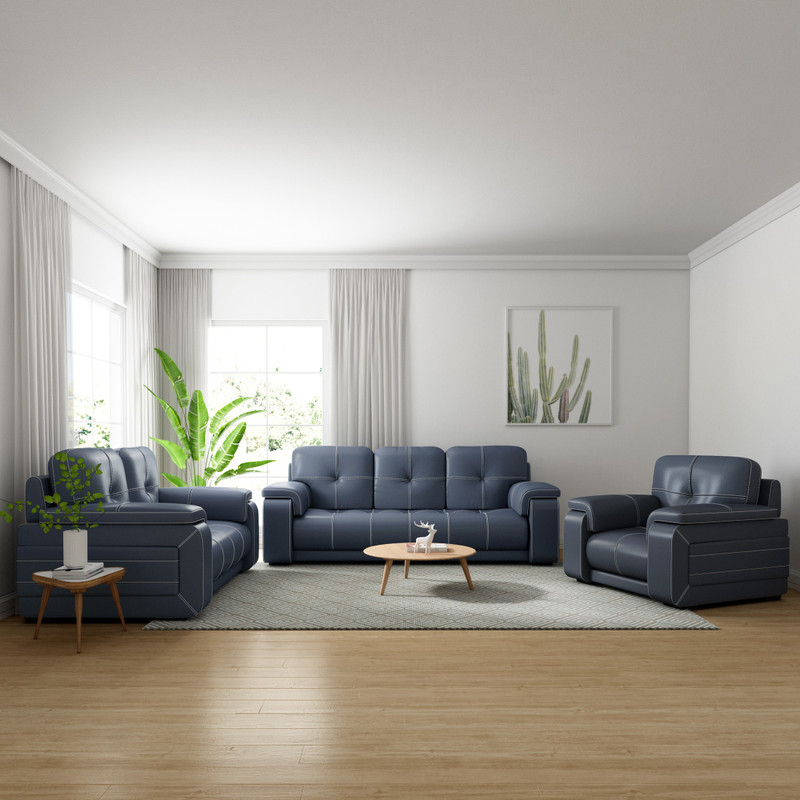 Flipkart Perfect Homes Mexican Leatherette 3 + 2 + 1 Sofa Set (Grey, DIY(Do-It-Yourself))