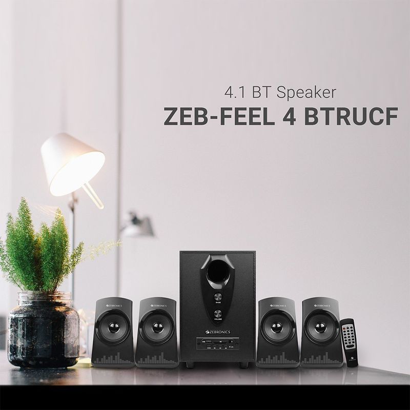 ZEBRONICS ZEB-FEEL 4 60W Bluetooth Speaker (Black, 4.1 Channel) - Image 4