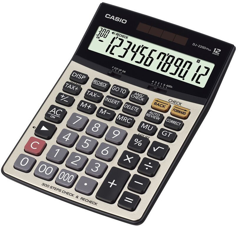 CASIO DJ-220DPLUS Desktop Basic  Calculator (12 Digit)