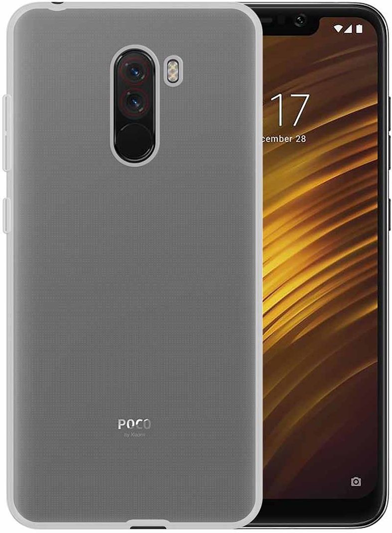 Casotec Back Cover for POCO F1 (Transparent, Plastic, Pack of 1) - Image 3