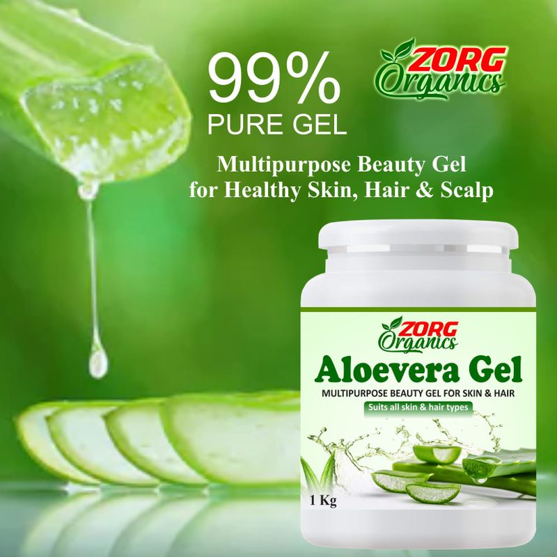 Zorg Organics Pure Natural Raw Aloe Vera Gel 1kg - Image 3