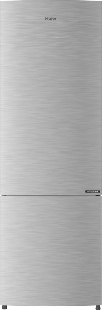Haier 256 l Frost Free Double Door 3 Star Convertible Refrigerator  (Brushline silver/Dazzel Steel, HEB-25TDS)