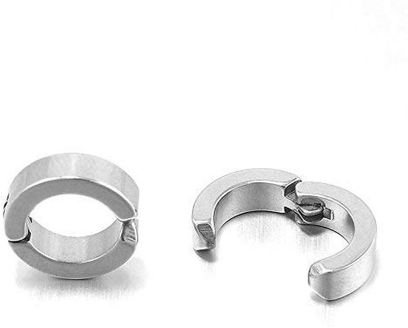 Ruhi Collection Silver Stainless Steel Clip-on Stud Earrings (2 Pcs) - Image 4