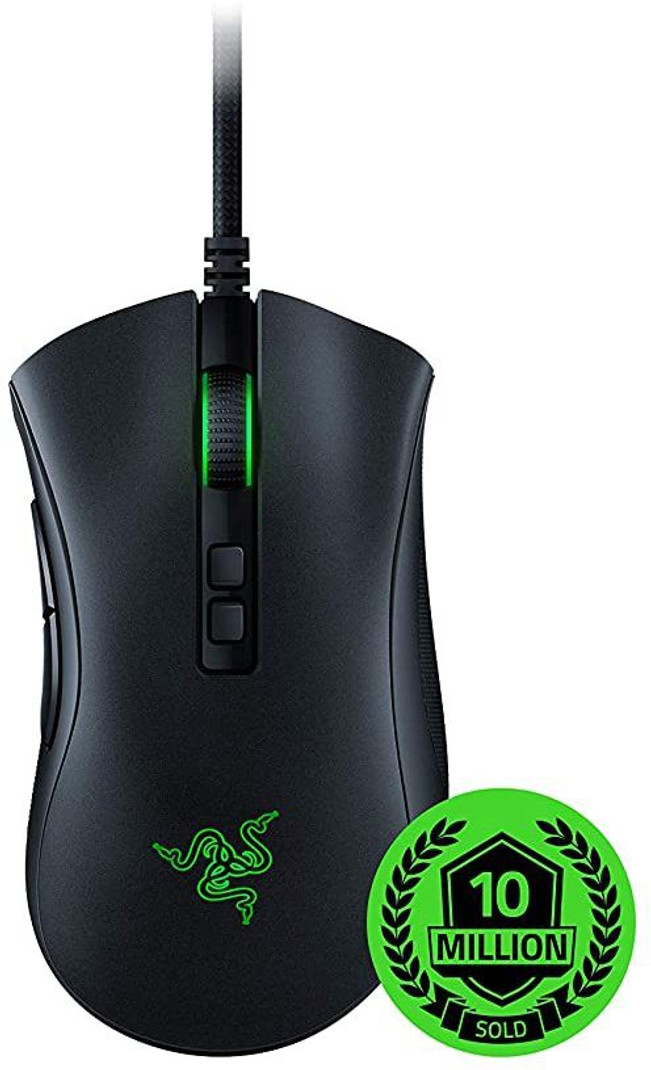 Razer Deathadder V2 / Lightwt.82gm,8 Programmable Button,Onboard Memory,Upto 20k Dpi Wired Ambidextrous Optical Gaming Mouse*##*Black