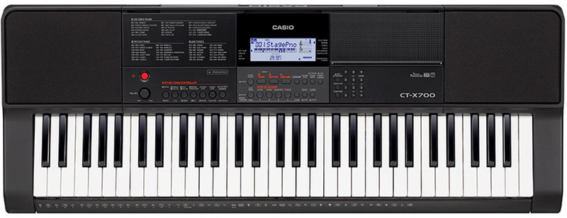 Casio Ctx700 61-key Touch Sensitive Portable Keyboard With Piano Tones