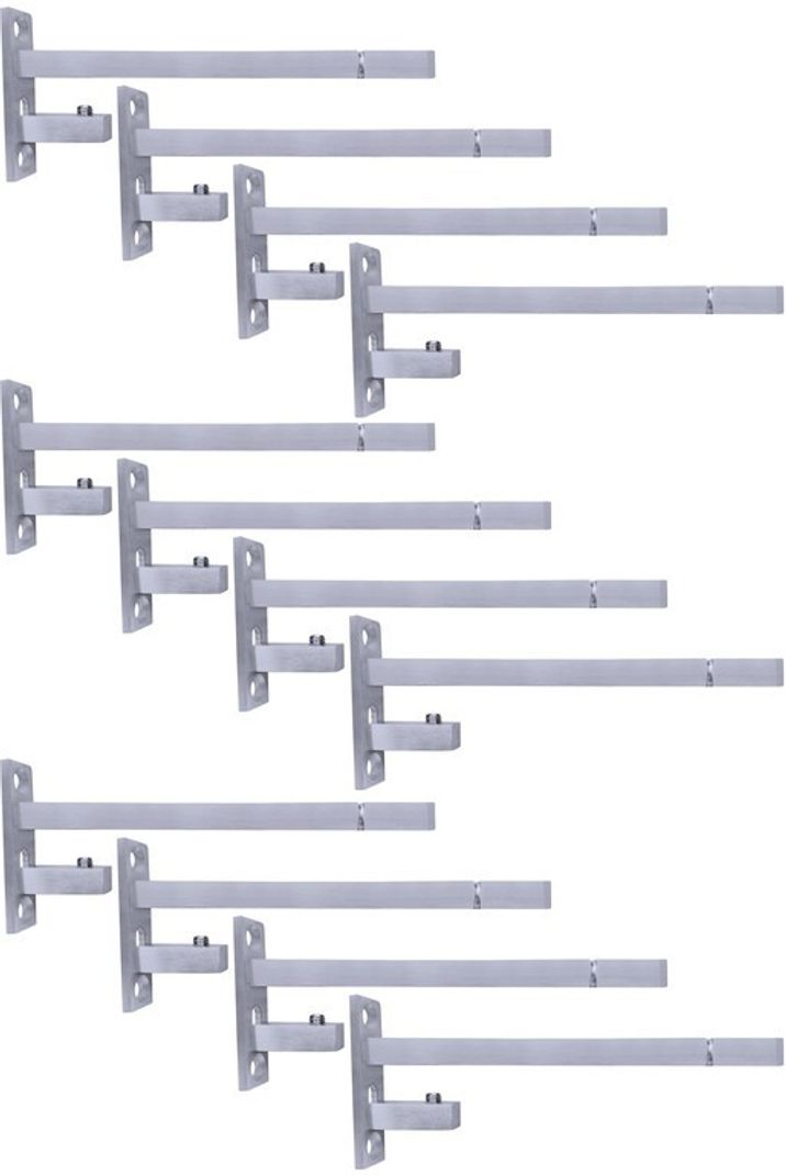 Atlantic F Type 6 inch Glass Shelf Bracket, Stainless Steel - Image 2