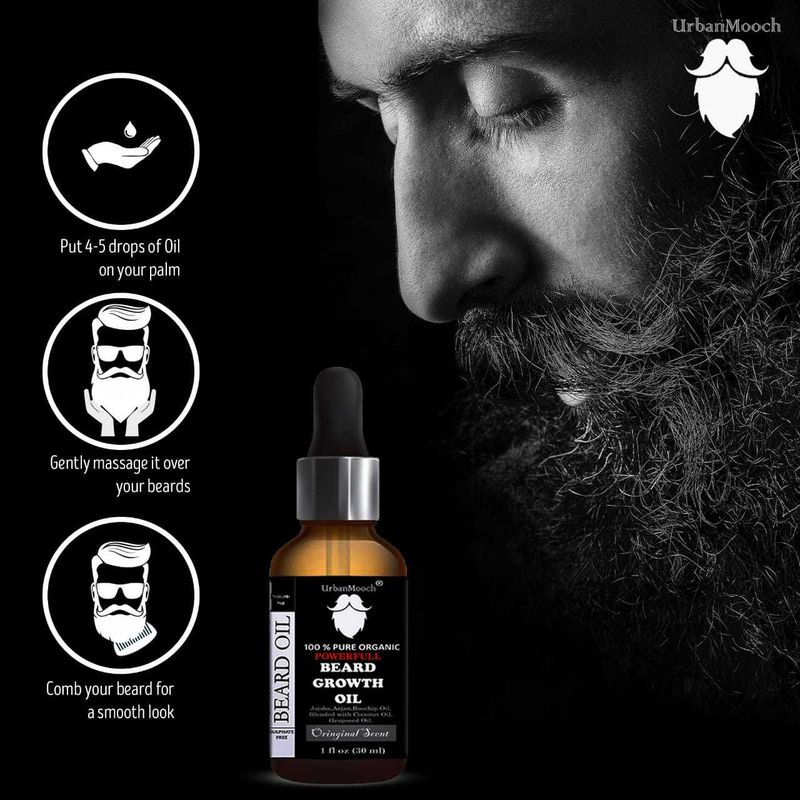 UrbanMooch Beard Growth Oil & Brush - Image 4