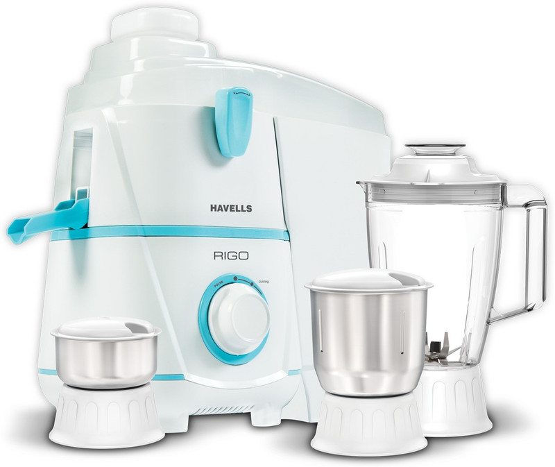 HAVELLS rigo 500 W Juicer Mixer Grinder (rigo _ | 3 Jars | White)