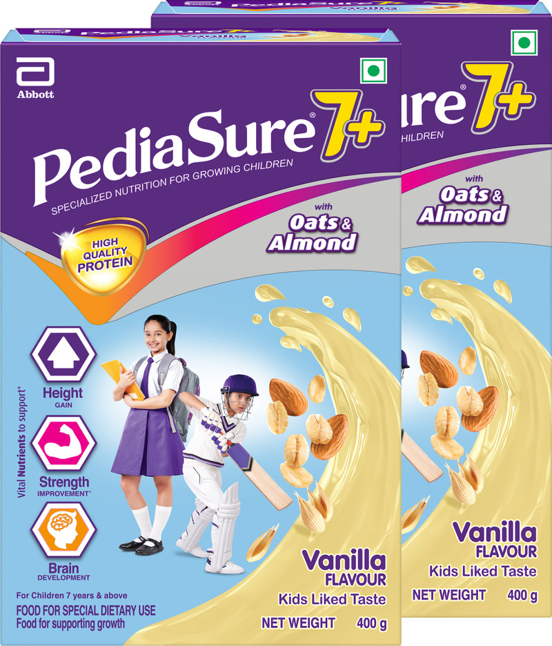 Pediasure 7+ Specialized Nutrition Drink Powder for Growing Children Vanilla Flavour (2 x 400 g)