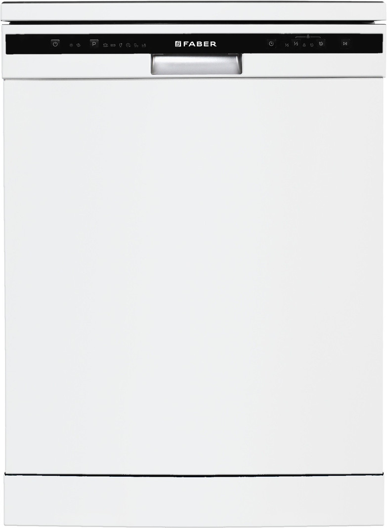 Faber FFSD 6PR 12S Neo White Free Standing 12 Place Settings Intensive Kadhai Cleaning| No Pre-rinse Required Dishwasher